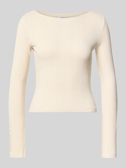Slim Fit Langarmshirt aus Baumwoll-Mix Shop The Look MANNEQUINE