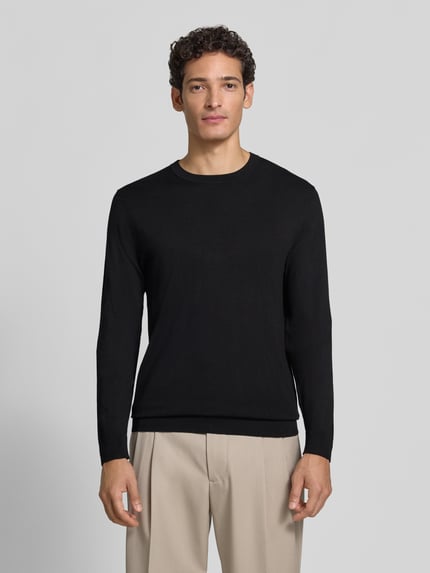 MCNEAL Strickpullover mit geripptem Rundhalsausschnitt Black 4