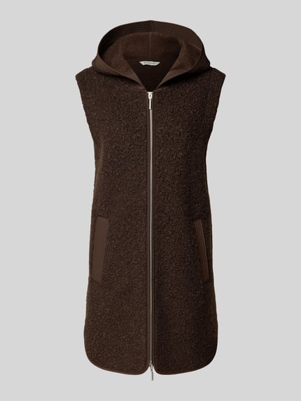 Tom Tailor Regular Fit Weste mit Kapuze Dunkelbraun 2