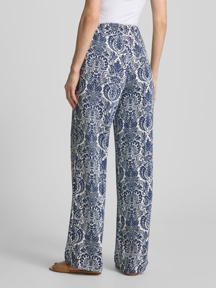 CAMBIO Wide Leg Stoffhose mit Tunnelzug Modell 'AVRIL' Marine 5