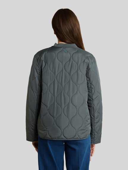 Tom Tailor Regular fit bomberjack met gewatteerde structuur Donkergroen - 5
