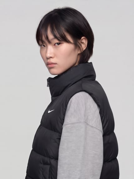 Nike Steppweste mit hohem Stehkragen Black 3