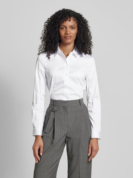 Christian Berg Woman Hemdbluse mit Knopfleiste Weiss 4