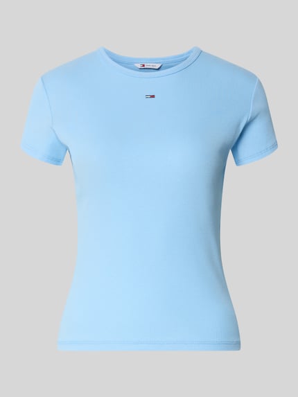 Tommy Jeans Slim fit T-shirt van katoenmix Lichtblauw - 2