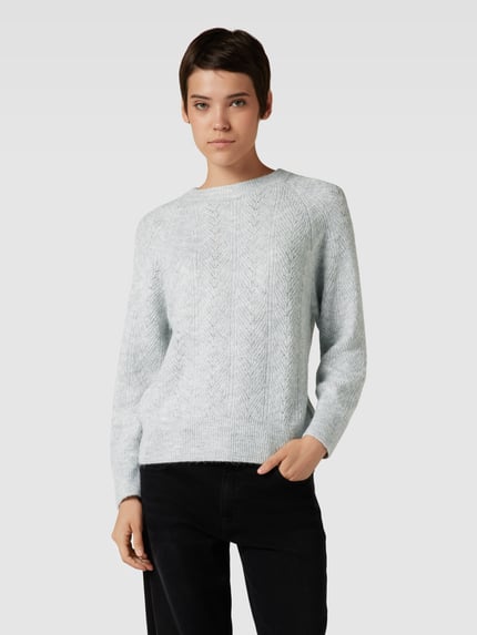 Apricot Gebreide pullover met effectgaren Zilver - 4