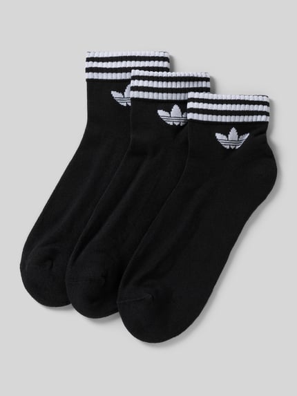 adidas Originals Skarpety do sneakersów z nadrukiem z logo w zestawie 3 szt. Czarny 1