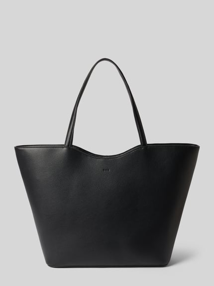 Productfoto, Shopper met Logo Detail van BOSS, zwart, gestructureerd oppervlak, twee draaghengsels, ritssluiting, open en ritssluiting binnenvak