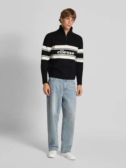 ellesse Strickpullover mit Troyer-Kragen Modell 'PALLONI' Black 1