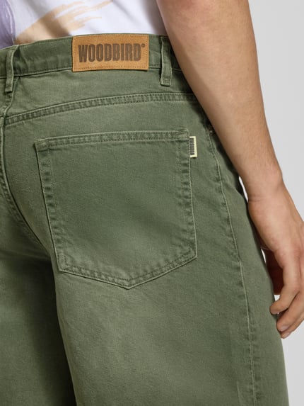 WOODBIRD Straight Leg Jeansshorts im 5-Pocket-Design Modell 'Rami' Khaki 3