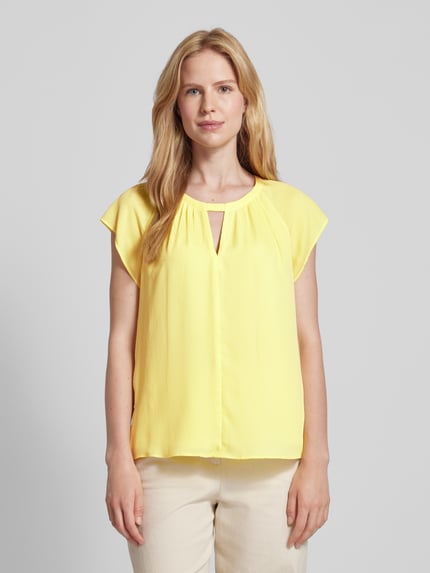 COMMA Bluse mit Kappärmeln GELB 4