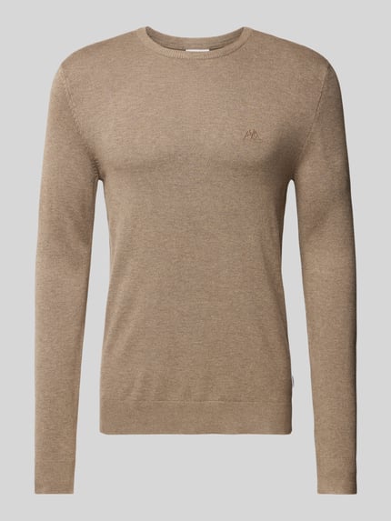 Lindbergh Gebreide pullover met geribde boorden Zand - 2