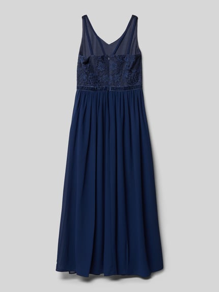 Happy Girls Kleid mit Spitzenbesatz Marine 3