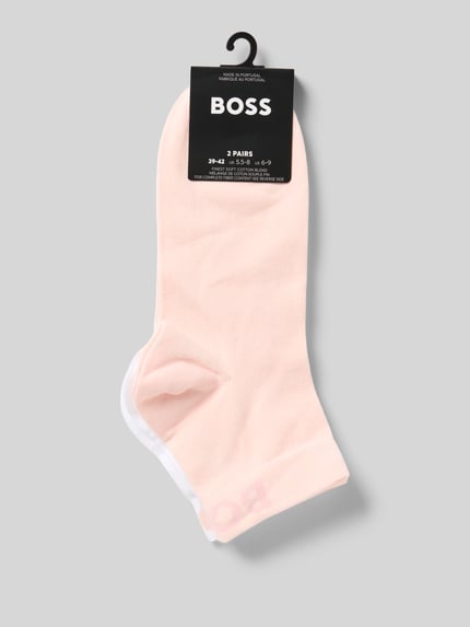 BOSS Sokken voor sneakers met labelstitching in set van 2 Lichtroze - 3