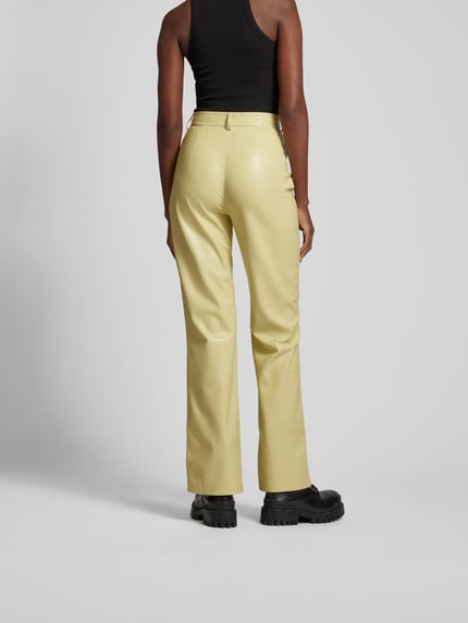 Nanushka Bootcut fit stoffen broek met siernaden Lichtgeel - 5