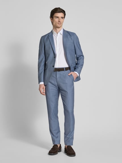 Jake*s Slim Fit Business-Hemd mit Knopfleiste Weiss 1