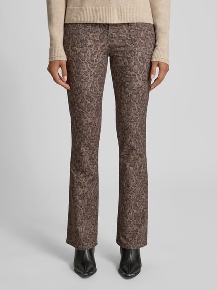 Brax Flared Stoffhose mit Gesäßtaschen Modell 'SHAKIRA' Dunkelbraun 4