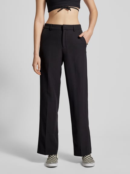 ONLY Stoffen broek met bandplooien, model 'BERRY' Zwart - 4