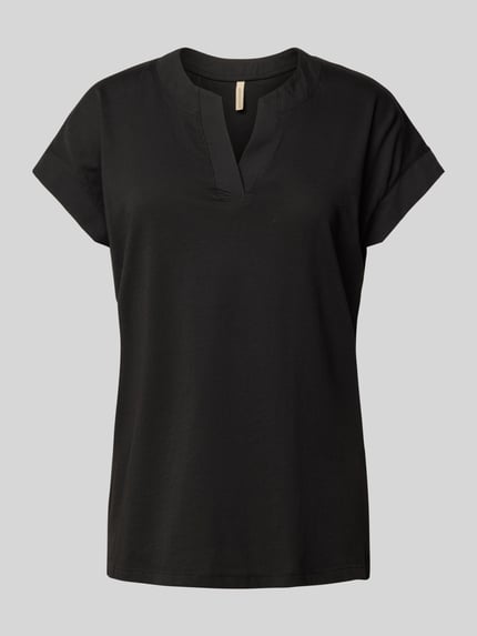 Soyaconcept T-shirt met V-hals, model 'DERBY' BLACK - 2