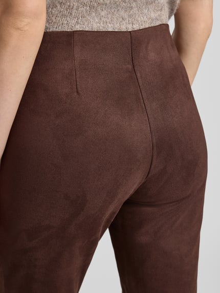 FREE/QUENT Stoffhose in Wildleder-Optik Modell 'LEXIE' Taupe 3
