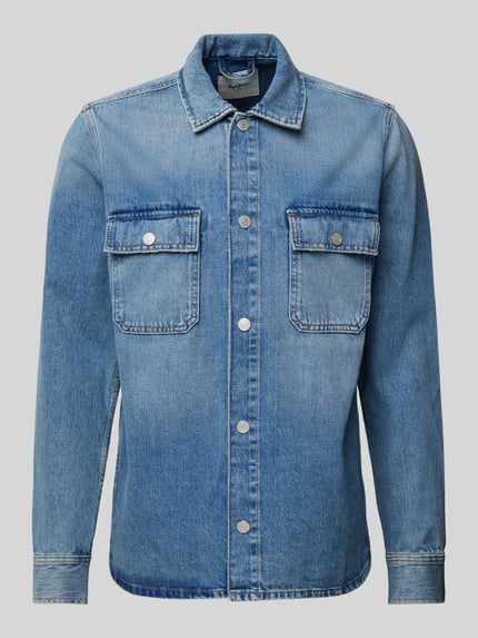 Pepe Jeans Relaxed Fit Hemdjacke mit Brustpattentaschen Jeansblau 2