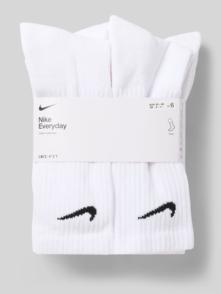 Produktfoto, białe skarpety z mieszanki bawełny, zestaw 6 par, Socken aus Baumwoll-Mix im 6er-Pack von Nike, skarpetki męskie