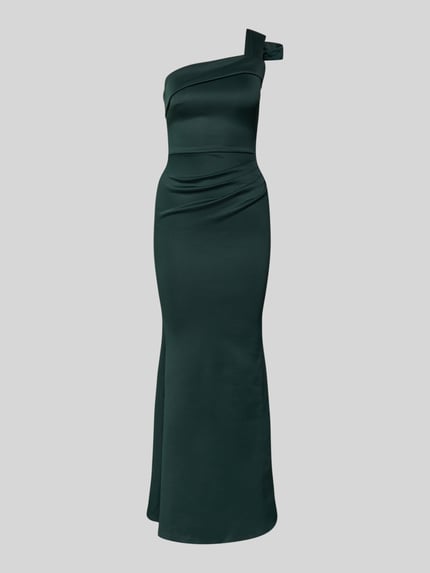 Lipsy Avondjurk met one shoulder-band Donkergroen - 2