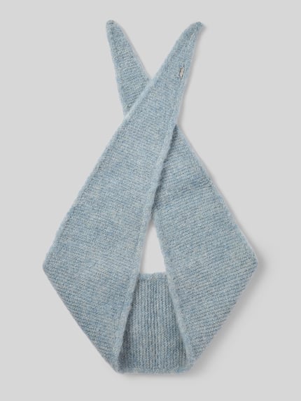 OPUS Schal mit Label-Detail Modell 'Ableti scarf' Hellblau 1