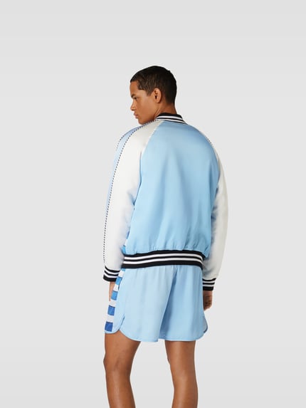 Blue Sky Inn Bomberjacke aus reiner Viskose Hellblau 5