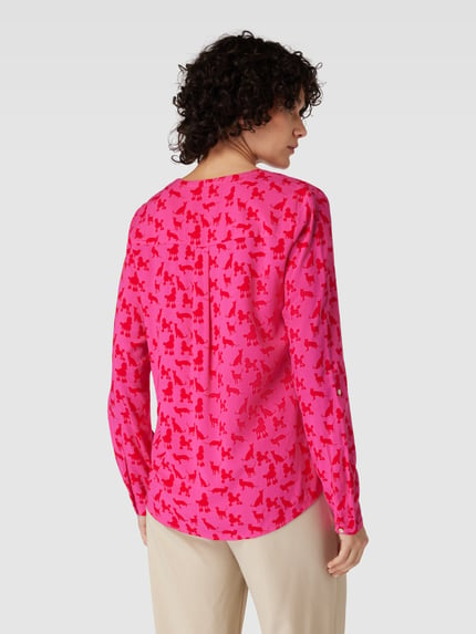 Montego Blusenshirt mit Allover-Muster Fuchsia 5