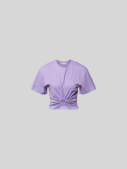 Rabanne Kort t-shirt met rimpelingen Lila - 2