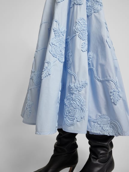 ROTATE Midirok met naadritssluiting Lichtblauw - 3