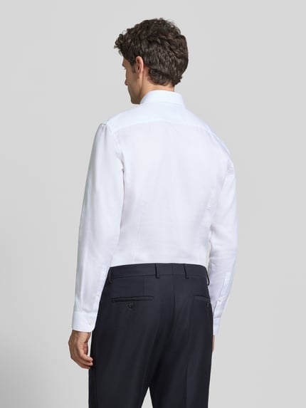 Jake*s Slim fit zakelijk overhemd van puur katoen Wit - 5