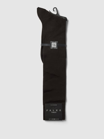 FALKE Kniekousen met logostitching model 'Tiago' Donkerbruin - 3