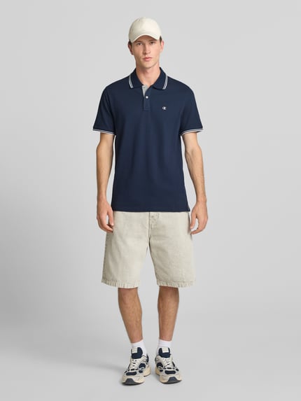Champion Slim Fit Poloshirt mit Label-Stitching Marine 1