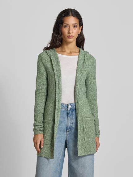 VERO MODA Regular Fit Strickjacke mit Kapuze Modell 'DOFFY' Oliv 4