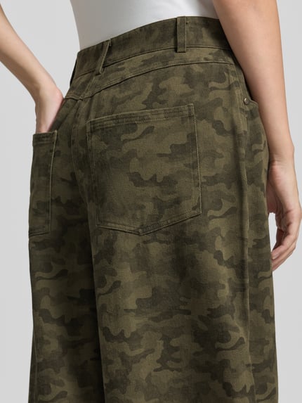 Neo Noir Jeans mit Camouflage-Muster Modell 'Haven' Khaki 3