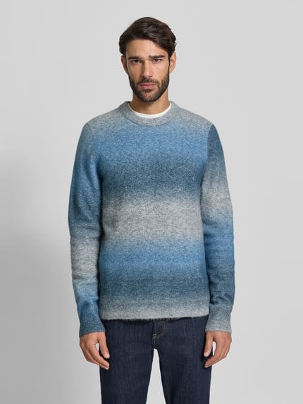 Samsøe Samsøe Slim Fit Pullover mit Woll-Alpaka-Anteil in Strick-Optik Hellblau 4