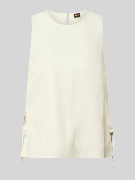 BOSS Orange Relaxed Fit Blusentop aus Viskose-Leinen-Mix Modell 'C_BACOLINA' Lind 2