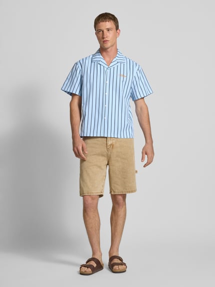 PROHIBITED Relaxed fit vrijetijdsoverhemd met reverskraag Blauw - 1