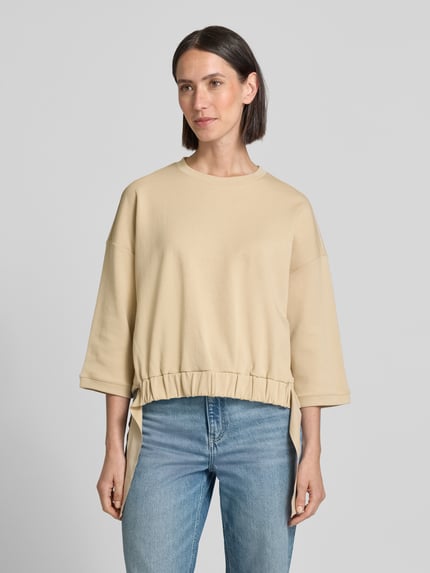 JOOP! Sweatshirt met 3/4-mouwen, model 'CARINA' Beige - 4