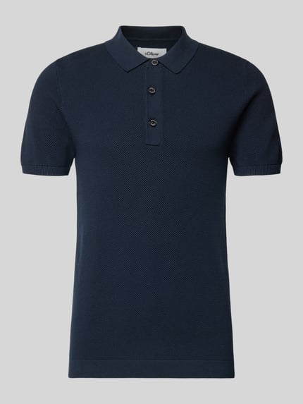 s.Oliver RED LABEL Regular Fit Poloshirt aus reiner Baumwolle Marine 2