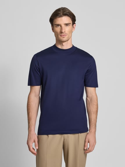 HUGO Slim Fit T-Shirt aus reiner Baumwolle Modell 'DIMERSOM' Marine 4