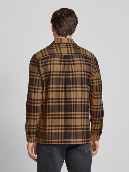 JACK & JONES Premium Slim fit overhemdjack met kentkraag, model 'RAYMOND' Middenbruin - 5