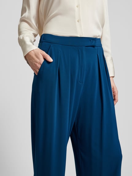 MM by Max Mara Spodnie materiałowe w jednolitym kolorze model ‘GIOCHI’ Błękitny 3