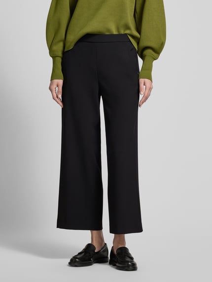 Raffaello Rossi Wide Leg Stoffhose mit verkürztem Schnitt Modell 'PALINA' Black 4