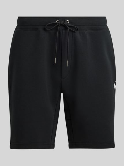 Produktfoto, Regular Fit Sweatshorts aus Baumwoll-Mix von Polo Ralph Lauren in Schwarz, unifarben, elastischer Bund, Logo-Stitching, seitliche Taschen