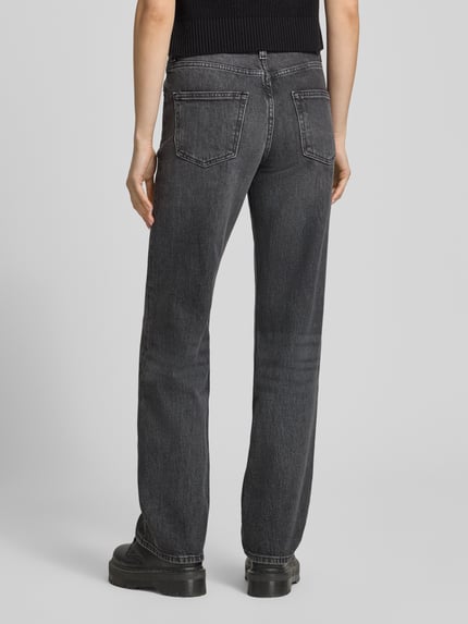 Tommy Jeans broek met rechte pijpen low rise jeans van katoenmix Zwart - 5