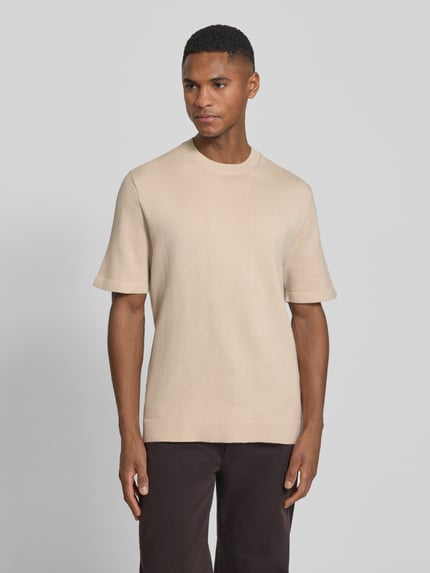 JACK & JONES Premium T-Shirt mit Label-Detail Modell 'MILANO' Beige 4