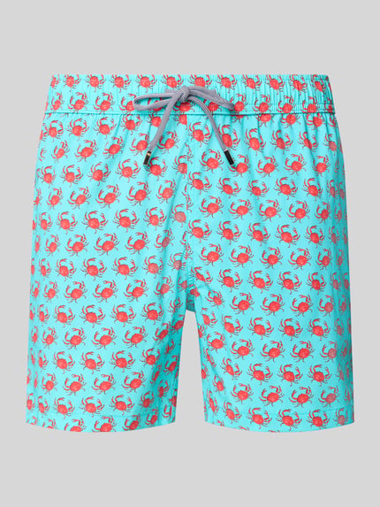 Zeybra Regular fit zwembroek met labelpatch, model 'GRANCHIO' Turquoise - 1