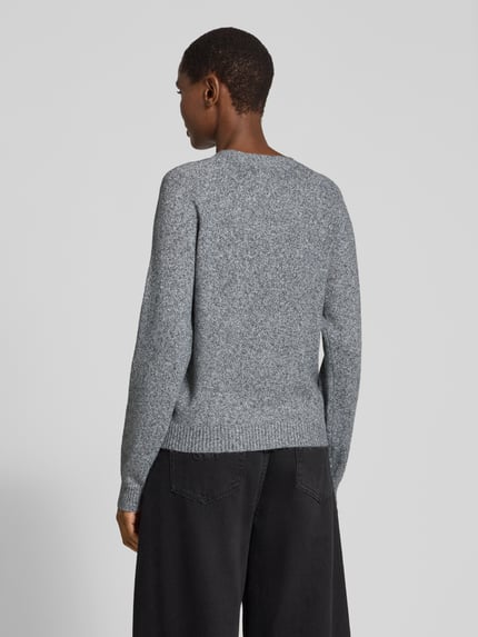 VERO MODA Pullover mit schimmernder Strickoptik Anthrazit 5